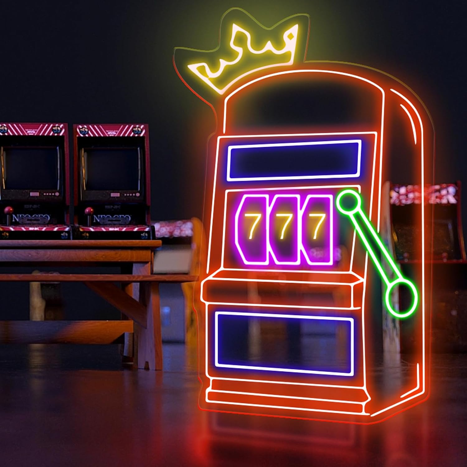 Outdoor Power For Wedding - Neonowy szyld automatu do gier, ikony