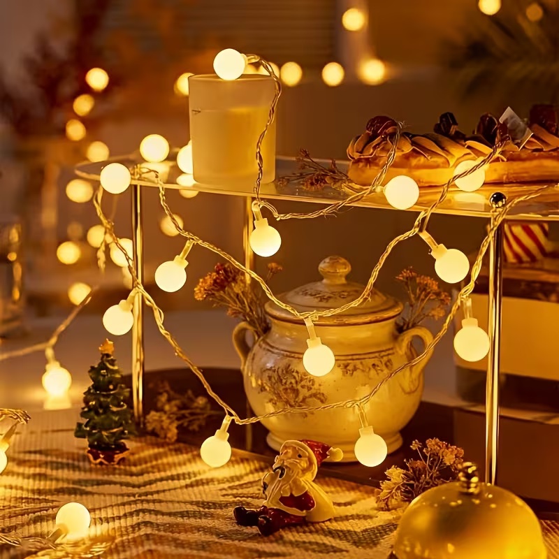 Outdoor Power For Wedding - 10M USB/Na Baterie Kulki LED Lampki
