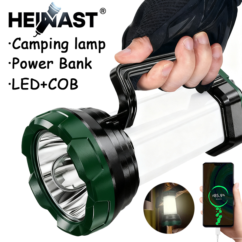 Outdoor Usb Power Bank - Przenośna, mocna latarka LED z lampą