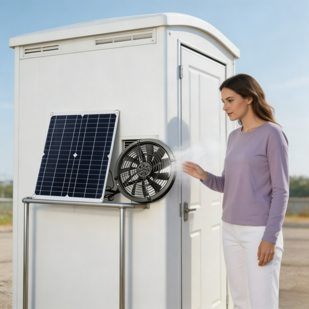 Outdoor Power Vent - Zestaw wentylatora wyciągowego solarnego 15W 25W,