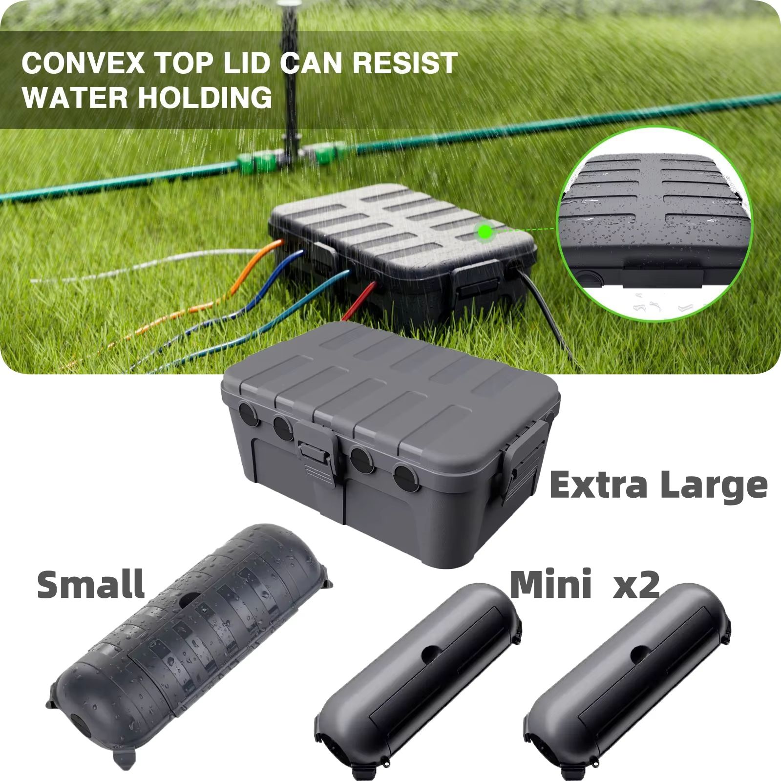 Outdoor Power Strip With Cover - Duże, wodoodporne osłony kablowe do zewnętrznych
