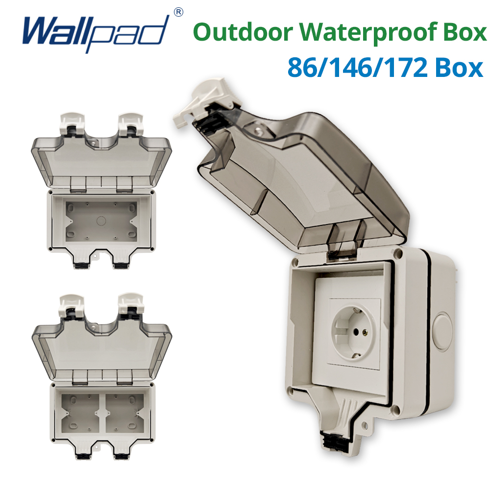 Outdoor Power Outlet Weatherproof - Wallpad IP66 pyłoszczelna wodoodporna skrzynka zewnętrzna