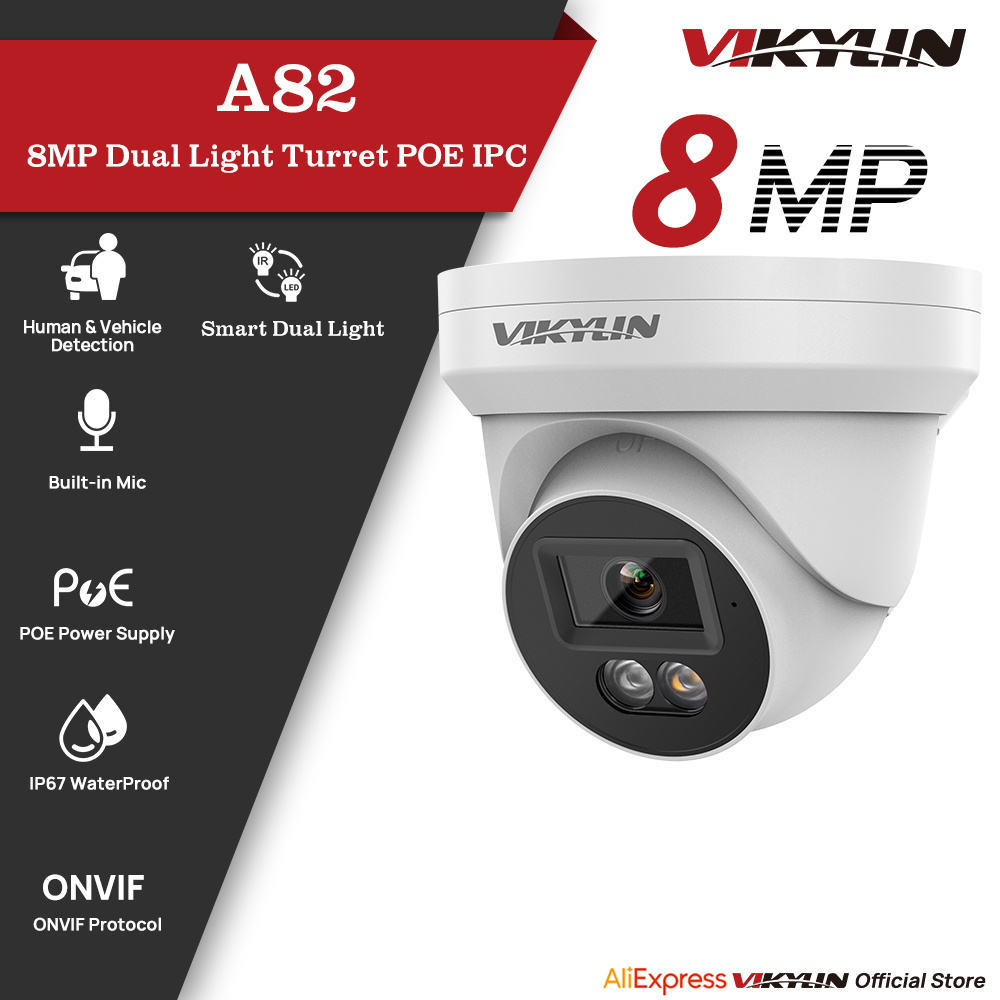 Outdoor Power G Motion - Kamera bezpieczeństwa VIKYLIN 8MP IP PoE