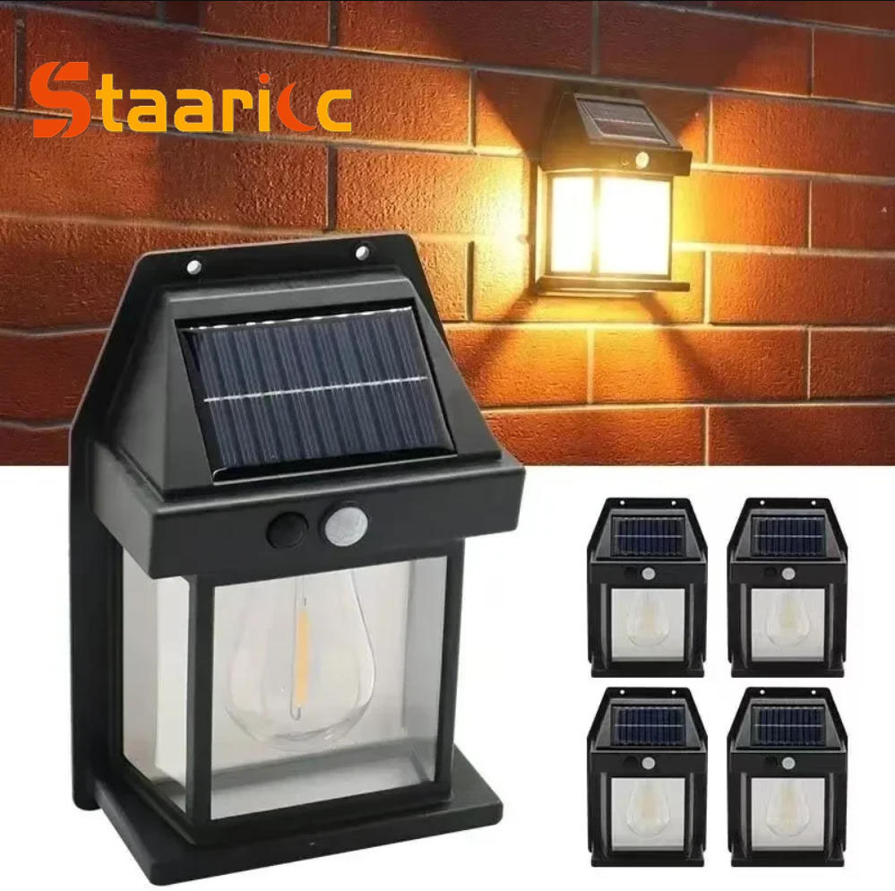 Outdoor Power Outlet Weatherproof - Zewnętrzna solarna lampa ścienna z wolframowym
