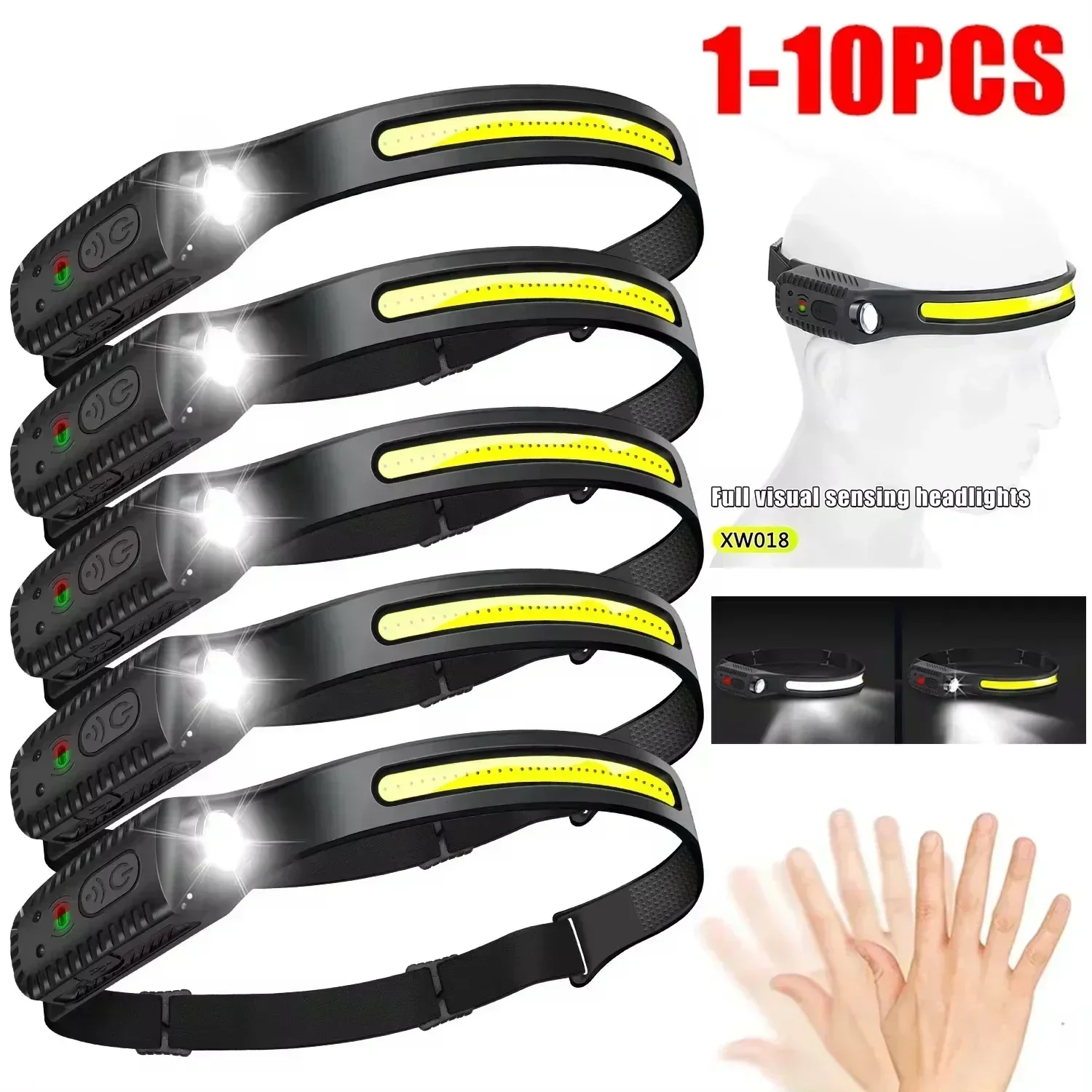 Outdoor Usb Power Bank - Indukcyjna latarka czołowa LED z możliwością