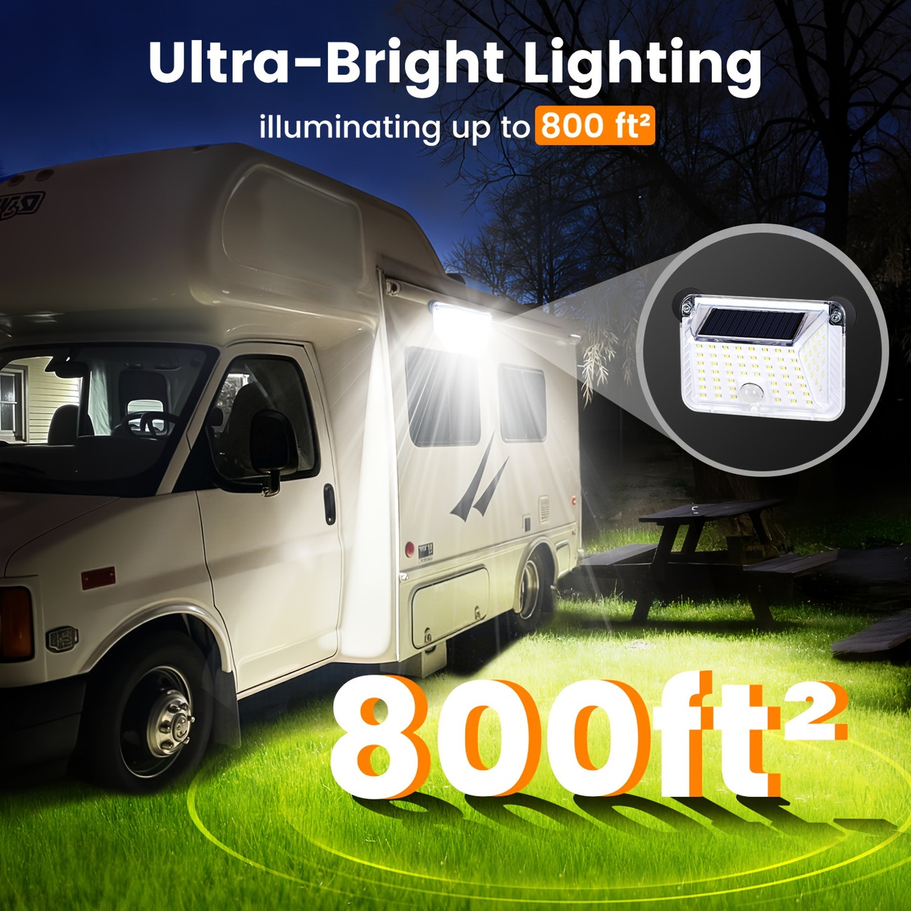 Outdoor Power G Motion - Magnetyczna lampa solarna do przyczepy, z