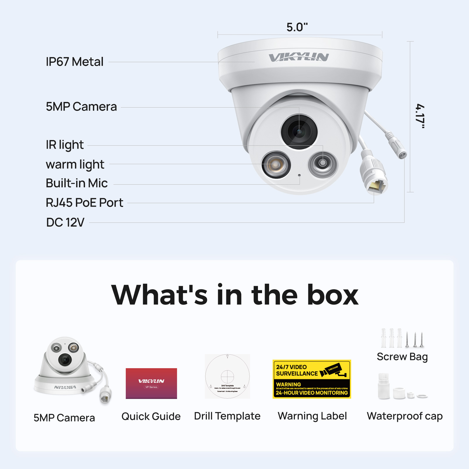 Kamera IP VIKYLIN 5MP Smart Du – Outdoor Power G Motion recenzja i cena