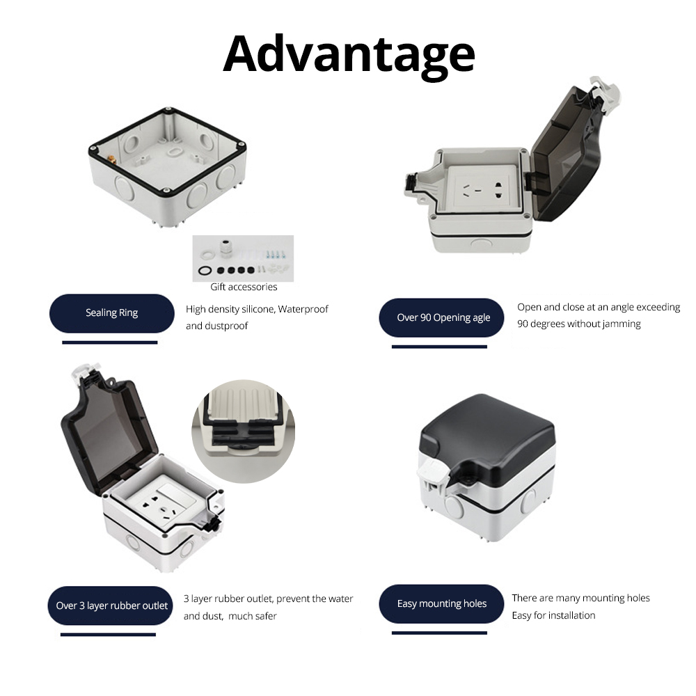 Wallpad IP66 pyłoszczelna wodo – Outdoor Power Outlet Weatherproof recenzja i cena