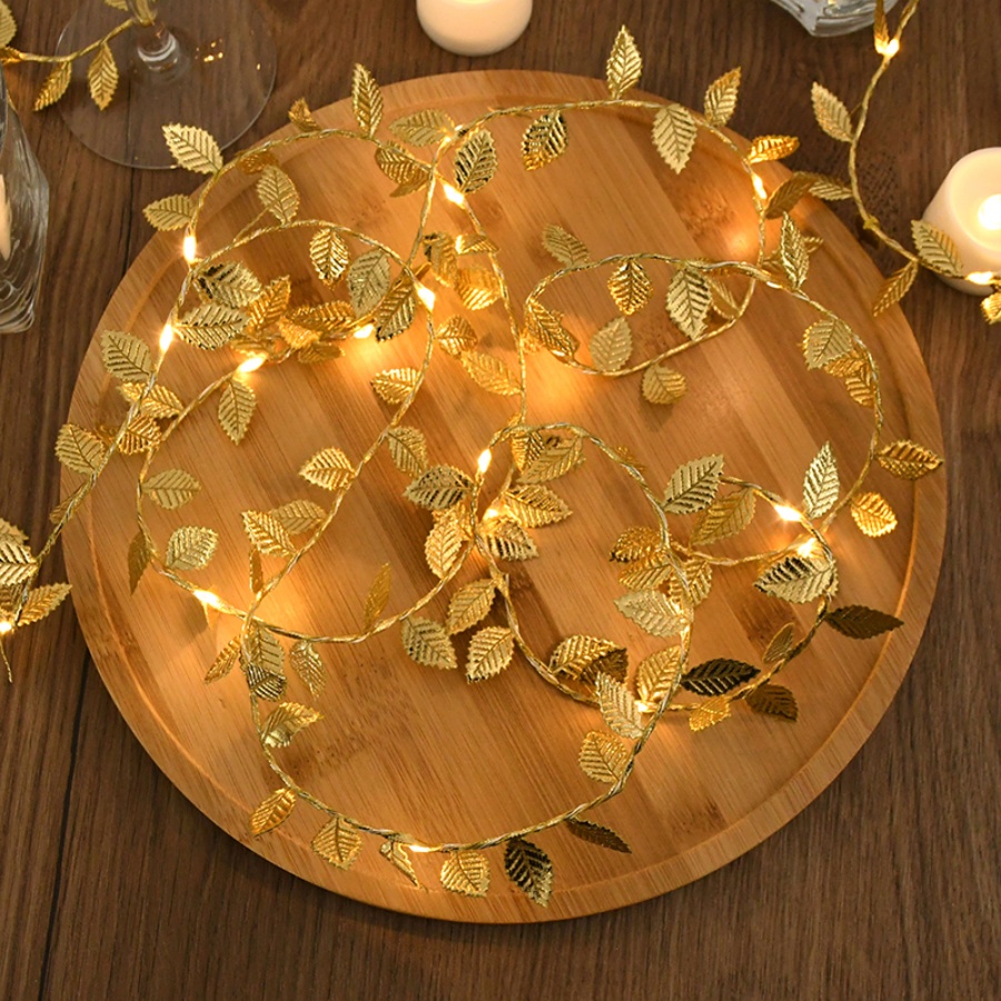Złote Liście Rattanowe Lampki  – Outdoor Power For Wedding recenzja i cena