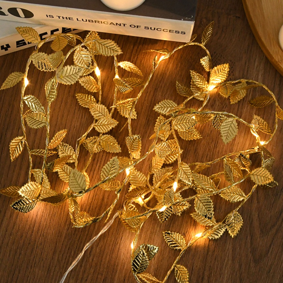 Złote Liście Rattanowe Lampki  – Outdoor Power For Wedding recenzja i cena
