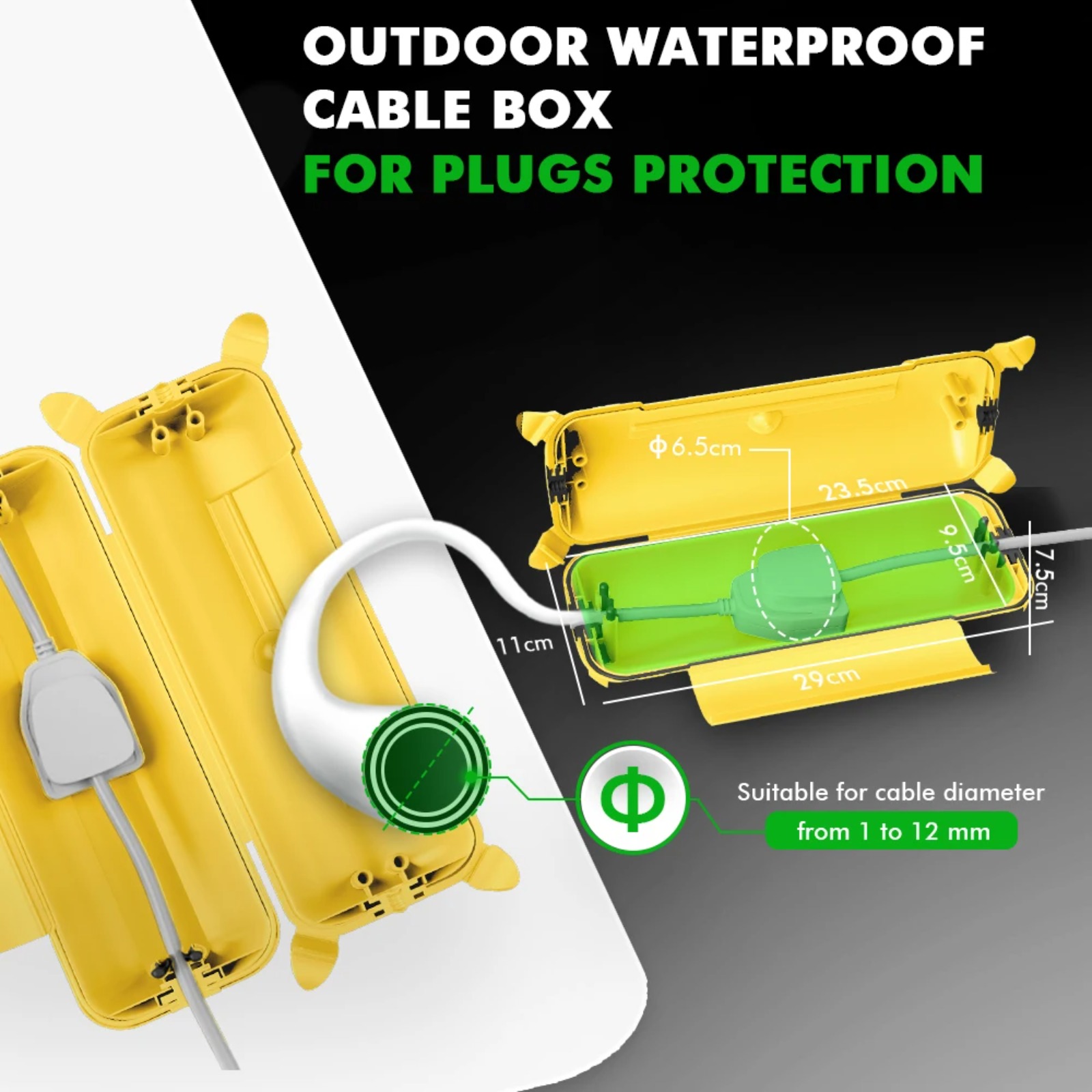 Obudowa na kabel przedłużający – Outdoor Power Strip With Cover recenzja i cena