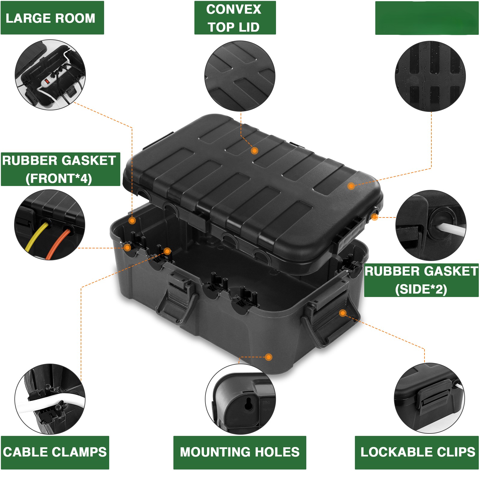 Duża zewnętrzna skrzynka elekt – Outdoor Power Strip With Cover recenzja i cena